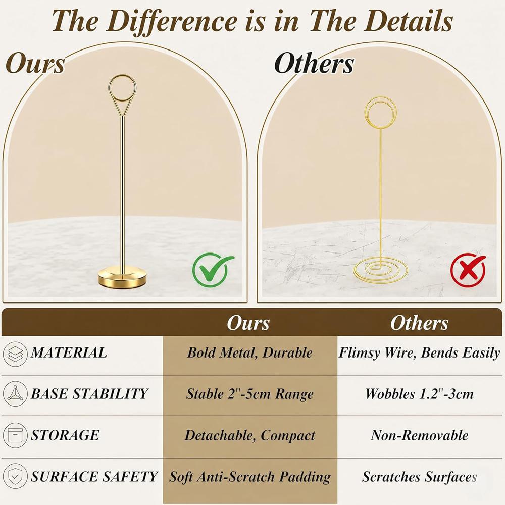 Kreativer Metallhalter für Hochzeiten Vertikaler Schreibtisch-Notizhalter Zeremonie zur Graduierung Konferenz Restaurant Hotel Kennzeichenhalter