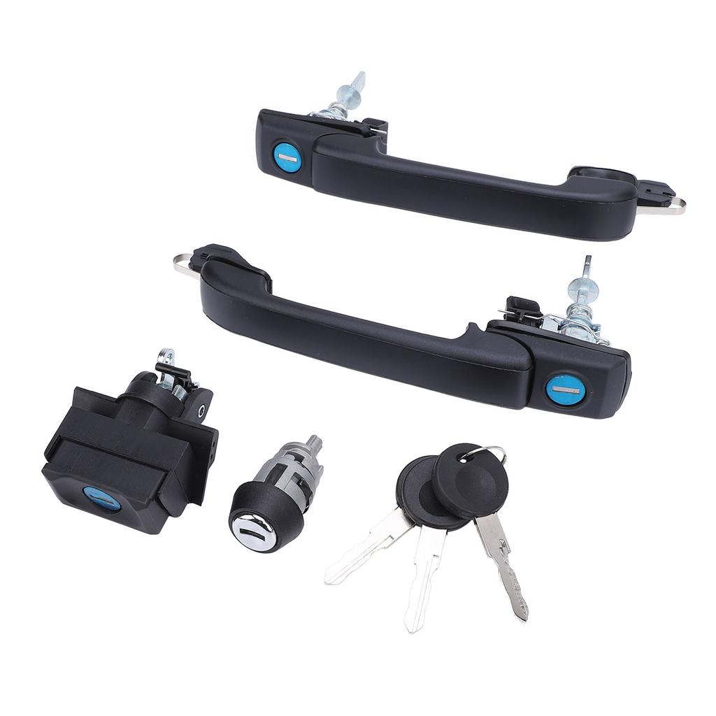 Conjunto de 5 Peças Maçaneta Externa da Porta do Carro com Chave e Fechadura da Porta Traseira 1H0837207B para Cabrio 1995 a 1998