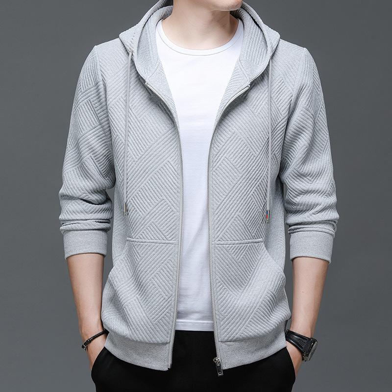 Middle-Aged & Young Men s Hoodie Coat Long Sleeve Sports Jacket Running Sports Casual M
