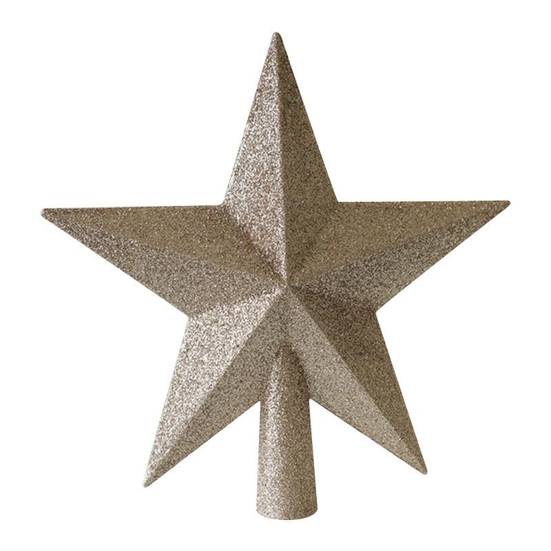 Topper Christmas Tree Star With Glitter Finish And European Style For Celebrate