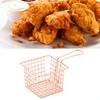 Square Shape Fryer Basket Silver Rose Gold Gold Frying Strainer French Fry Holder  Cooking Frying