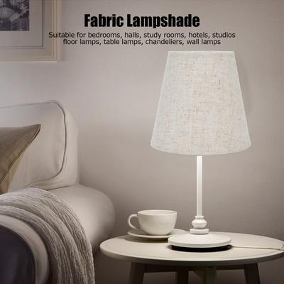 2Pcs Table Lamp Shade Cover for E14 Bulbs Fabric Clip On Lampshade for Candlestick Lamps Chandelier for Bedroom Hall Hotel