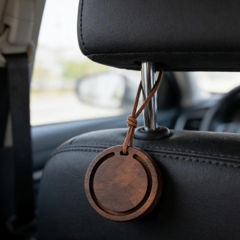 Set Of 2 Improved Wood Car Scent Disks With Simple Attachment Design And variable Scent Feature
