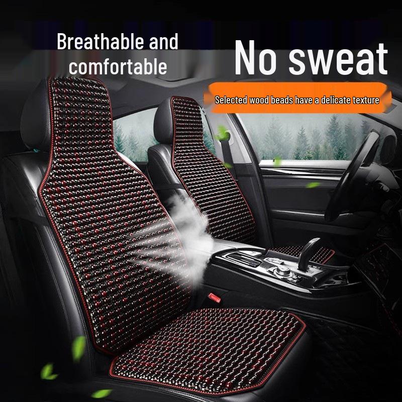 Breathable Wooden Bead Car Seat Cushion - Universal, Cool, Ventilated Mat for All Seasons