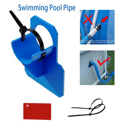 2PC 30-38mm Swimming Pool Pipe Holder Hose Bracket Mount Supports Pipes for Intex Above Ground Hose Outlet with Cable Tie Fixing