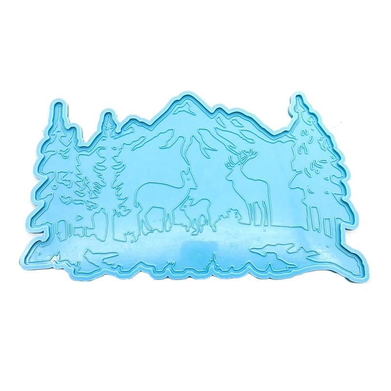 Wall Decor Resin Molds Large Forest Animal Silicone Mold for Epoxy Resin Casting DIY Craft Home Office Table Decoration