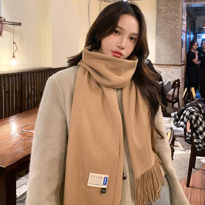 New scarf women's winter versatile shawl imitation cashmere warm high-end couple scarf