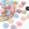 2/5/10Pcs 5cm Organza Chiffon Fabric Flowers DIY Wedding Dress Clothing Shoes Hats Decoration Hairpin Jewelry Accessories