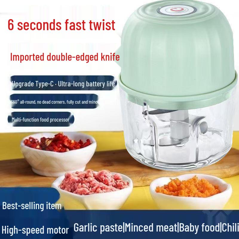 Electric Household Meat Grinder & Garlic Chopper: Multifunctional Mince & Paste Maker for Family Use
