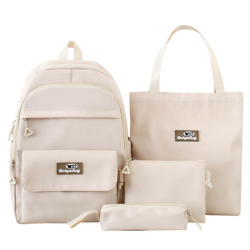 

Студенческий школьный рюкзак Большой вместимости Набор из четырех предметов Сумка для репетиторства Дорожный рюкзак Рюкзак большой вместимости Женский