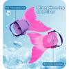 Palmes de sirène réglables en Silicone, entraînement à la natation et plage, aileron dur à corps souple avec 3 poignées antidérapantes, équipement de 