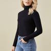 Women's Winter High Collar Elastic Turtleneck Sweater Tops Blouse Undershirts Long Sleeve T-Shirts For Women Thermals Pullovers Formal Clothes