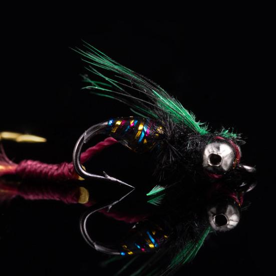 5Pcs Fly Fishing Lure with Sharp Hook Realistic Floating Hand Tied Feather Bionic Fly Fishing Bait Freshwater Saltwater Bass Trout Fishing Accessories