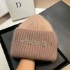 Wang Dawangdong Thickened Double-Layer Angora Rabbit Hair Knitted Hat Exported To Russia High-Quality Thermal Ear Protection Hat