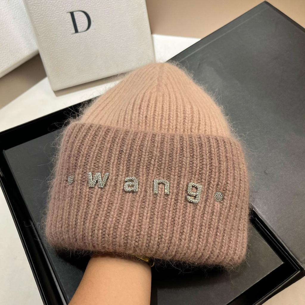 Wang Dawangdong Thickened Double-Layer Angora Rabbit Hair Knitted Hat Exported To Russia High-Quality Thermal Ear Protection Hat