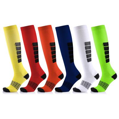 Running Compression Socks Women Men Knee High Sport Stockings White Racing Pressure Run Compress Long Nylon Multi Color