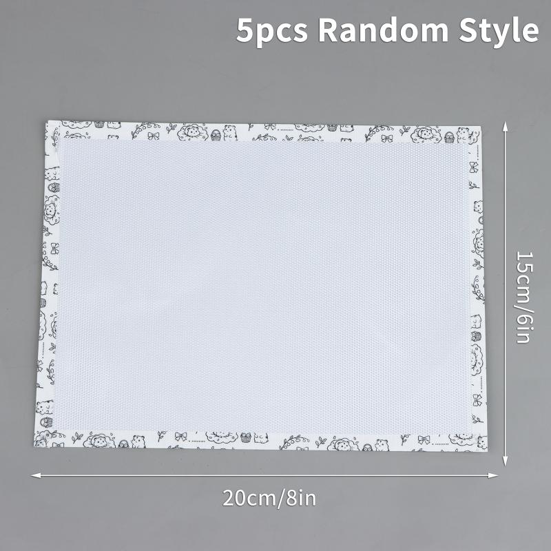 5Pcs Perler Beads Ironing Sheets Heavy Duty Heat Resistant Baking Cloth for Fuse Beads Party Craft Activities