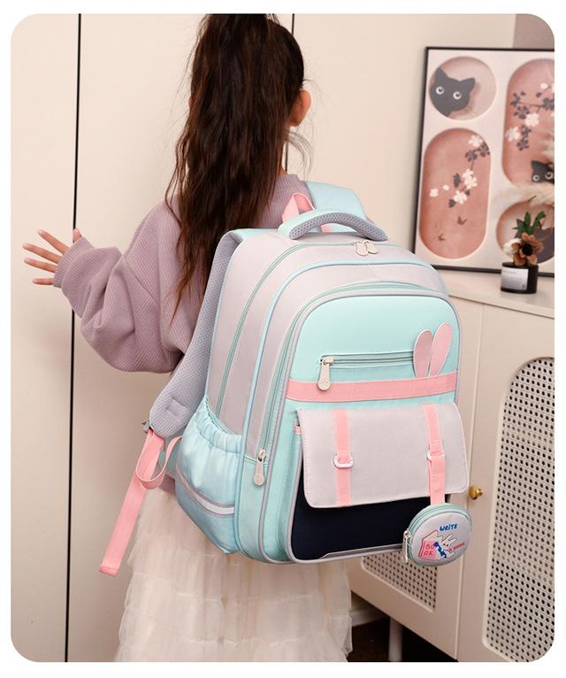 Rabbit series large capacity student backpack for boys and girls Lightweight school bags Cute cartoon elementary schoolbags