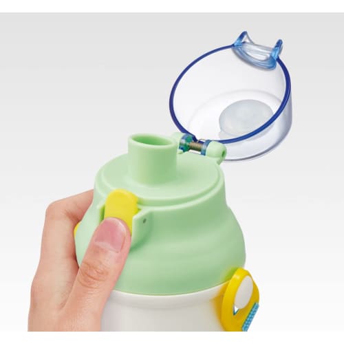 Skater Children's Water Bottle, 480ml, Direct Drinking, Plastic, One-Touch Operation, Dishwasher Safe, Made in Japan, Shimajiro 23, for Boys and Girls