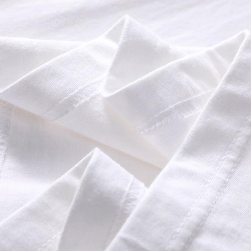 T-shirt da donna estiva in cotone traspirante T-shirt a maniche corte da coppia con collo rotondo allentato