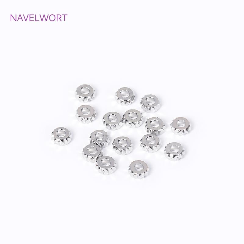 18K Vergoldetes Messing Großhandelsperlen Runde Geriffelte Abstandshalterperlen Für Schmuckherstellung DIY Armband Halskette Zubehör Großhandel