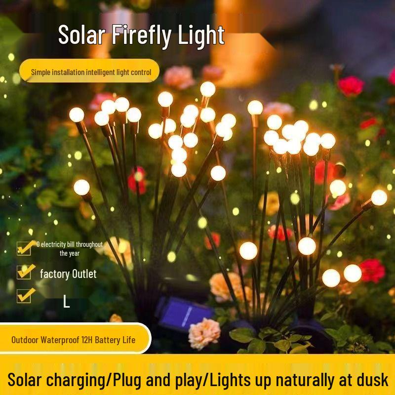 Solar-Glühwürmchen Lichterketten für Terrasse & Garten Außen Dekoration