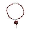 Adjustable Rooster Pendant Necklaces Beads Hoop Earrings Red Rooster Necklace  Russian Folk Style