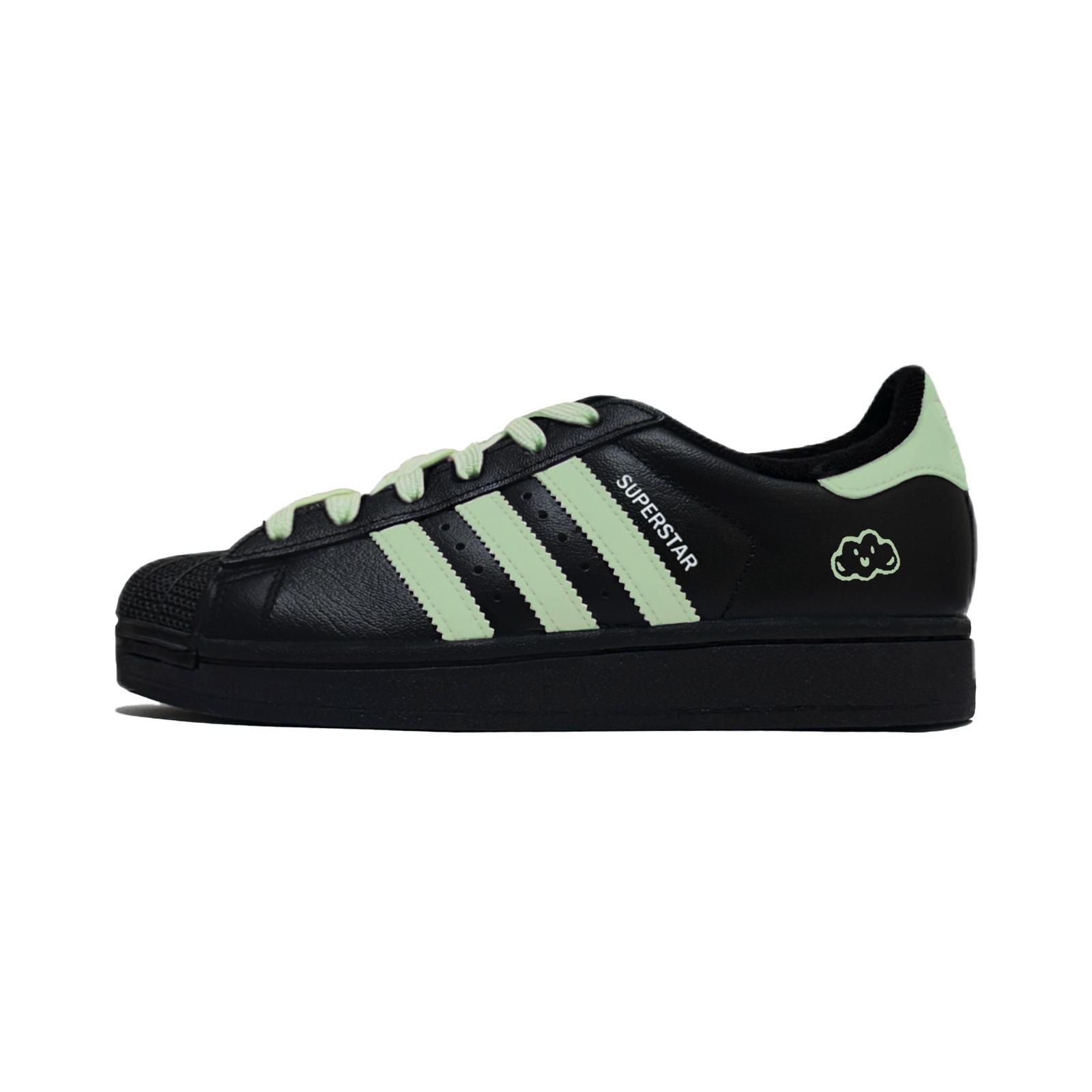 

Adidas Originals SUPERSTAR Pieces Low top Skateboard Shoes Unisex Black Green EG4959(Team85-) 39⅓