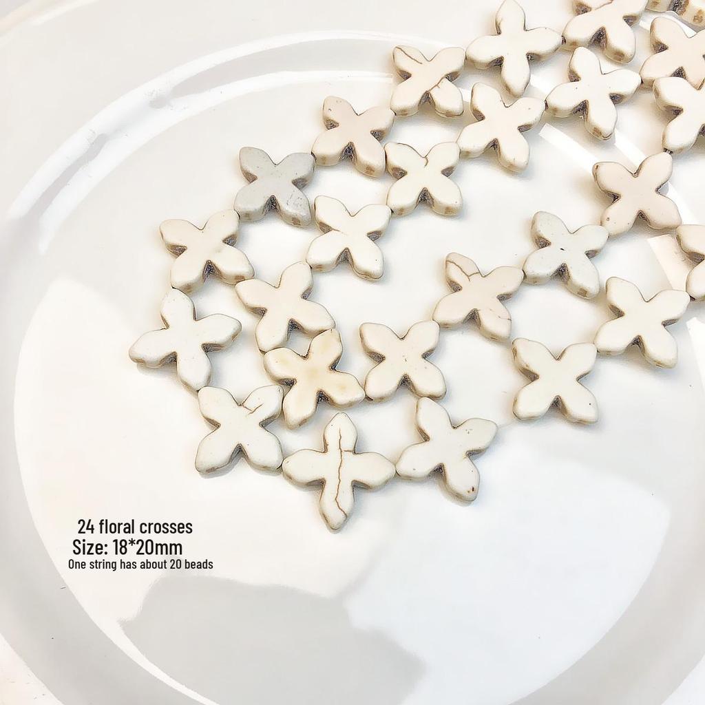 White Turquoise Beads for DIY Necklace Jewelry Accessories - Loose Spacer Beads