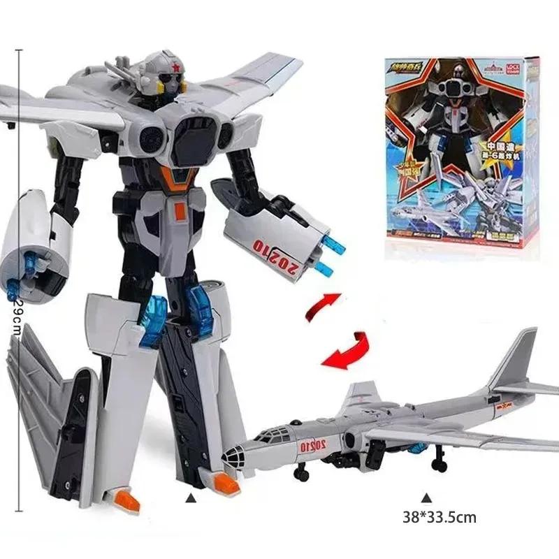 2 in 1 Airplane Transformation Robot Bot Tank Missile Model Deformation Combiner Super Wings Action Figure Toys for Boys Gift