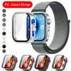 Pasek Nylonowy+Etui PC do Huawei Watch Fit 3/4/4 Pro Chroniące przed Upadkiem+Wygodna Oddychająca Opaska na Nadgarstek Correa