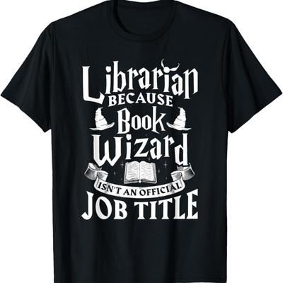 Knihovník bcs Knižní kouzelník není pracovní pozice - Knihovní tričko