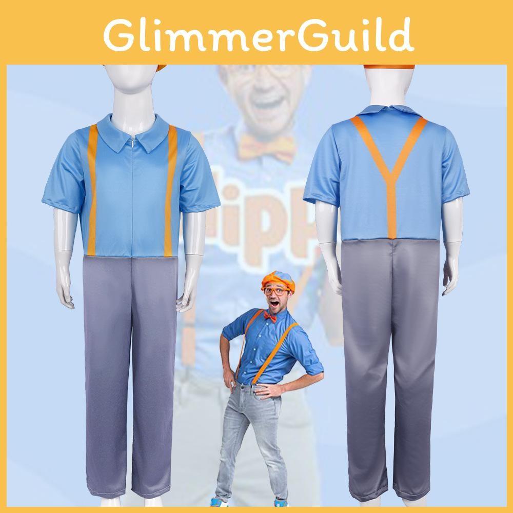 Costumes Cosplays Blippi Full Body Game Performance Jumpsuit Halloween Clothes