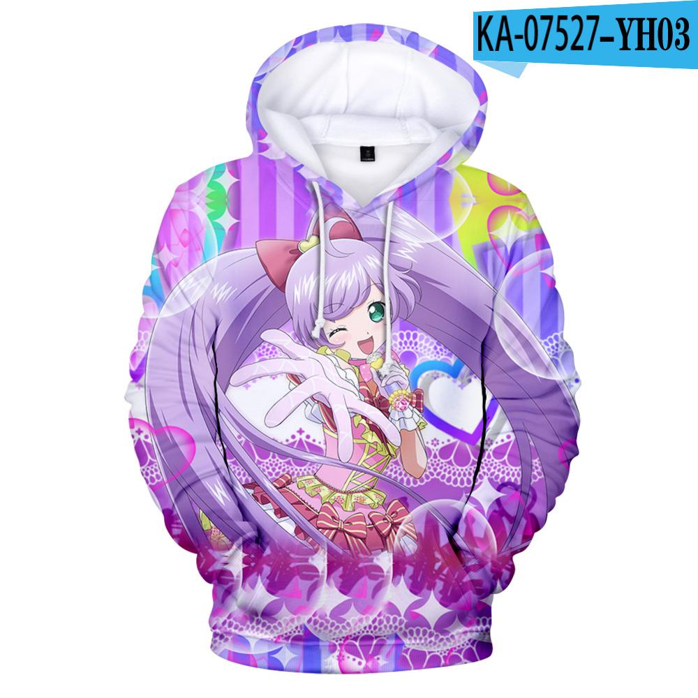 Idol Time Pripara 3D Print Fashion Осень Зима Костюм Толстовки Спортивная одежда С капюшоном Kawaii Женщины/Мужчины Топы с капюшоном 4XL