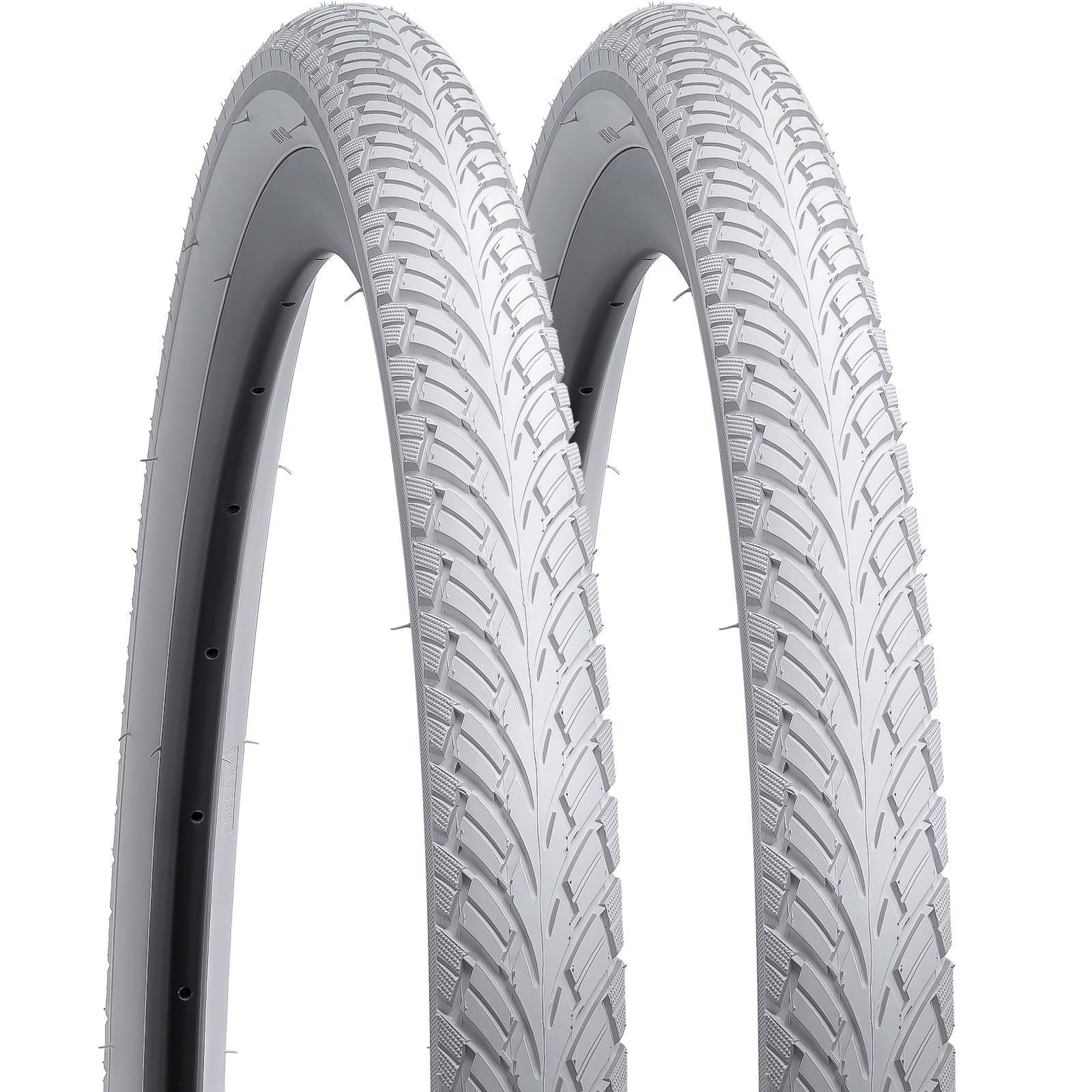 

YunSCM 2x 700 38c Tires, White, 700x38c 40-622 Bicycle Tires, Color: Y-074 (White), Suitable for Road and Cross Bikes