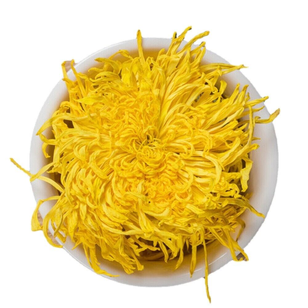 100pcs Kaiser Chrysanthemum Tea Bags Premium Golden Ju Hua Floral Herbal Tea Rich Antioxidants Support Wellness Relaxation Gift for Tea Lovers
