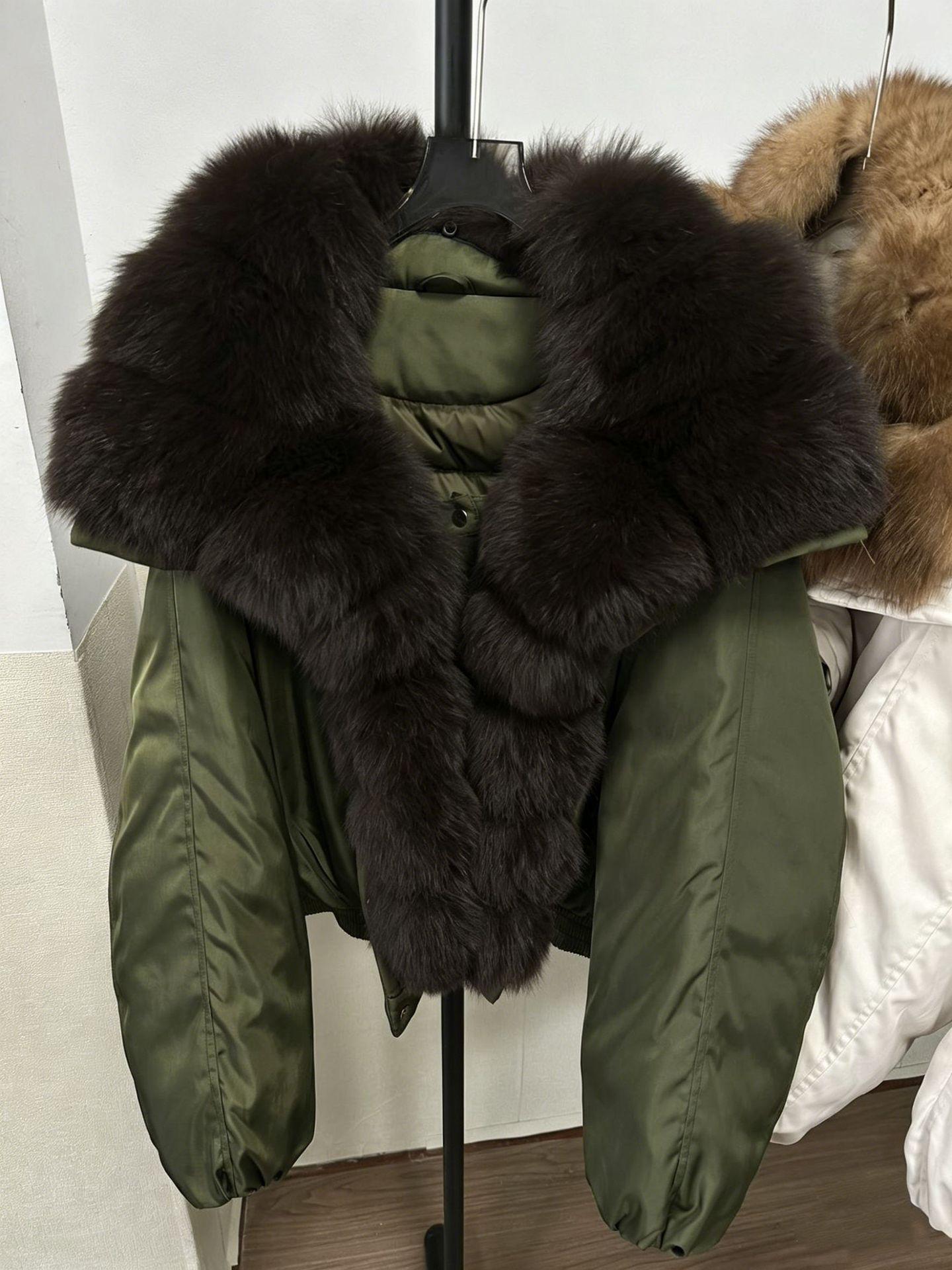 Women`s Winter Fox Fur Down Parka