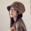 Bucket hat South Korea autumn and winter new hat women's fashion shows a small face, high-end simple hat autumn and winter basin hat fishing