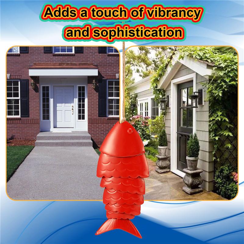 Fish Wind Chimes Fish Decoration Ocean Vintage Wind Chimes Decoration Outdoor Carp Eaves Decoration Garden Decoration
