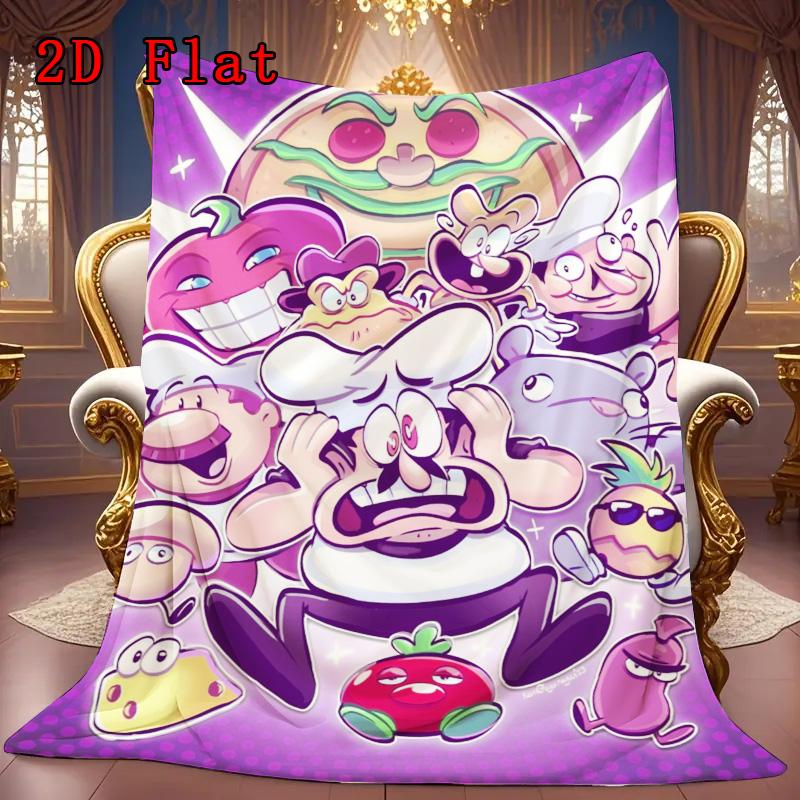 Pizza Tower 2D Flat Pattern Flannel Blanket High quality All Seasons Warmth and Comfort Perfect for Christmas Gifts.NMT0928541