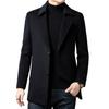 2025 Winter Men's Fashion Wool Coat, Double-Sided with Suit Collar, White Goose Down, Trendy Warm Outerwear