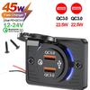 2-4 Ports USB Outlet QC 22.5W PD 30W Type-C Quick Charge & QC3.0 Panel Wall Mount Charger Adapter for Bus ATV Truck