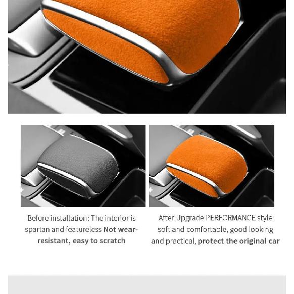 Made of Alcantara For Mercedes-Benz GLE W167 GLS X167 Gear Shift Knob Boot Cover Trim Stickers Car lnterior Tuning Accessories