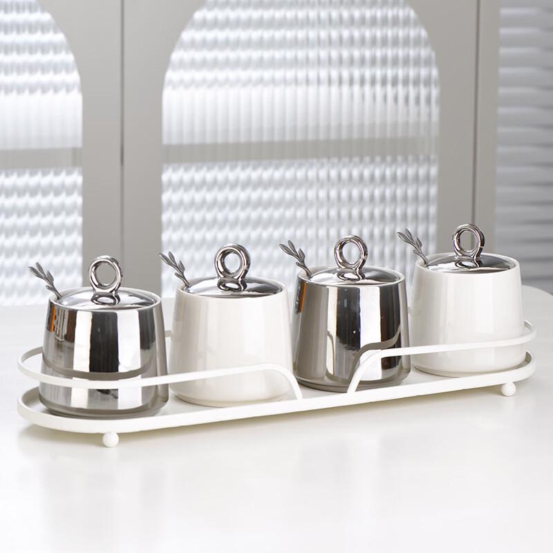 Ru Han Light Luxury Ceramic Spice Jar Set