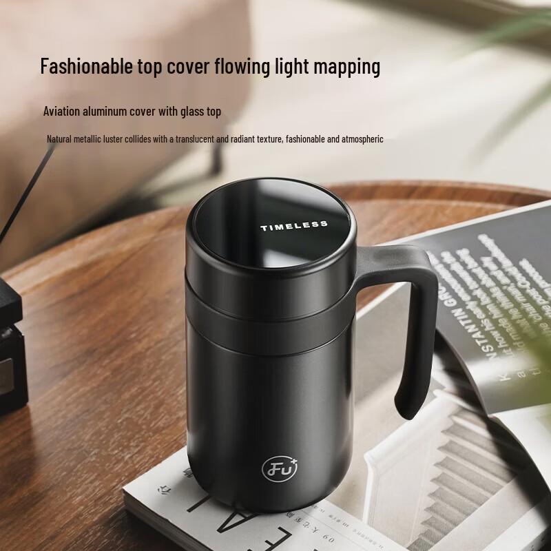 

FUGUANG FU+ 316 Stainless Steel & Ceramic Insulated Tea Mug with Infuser