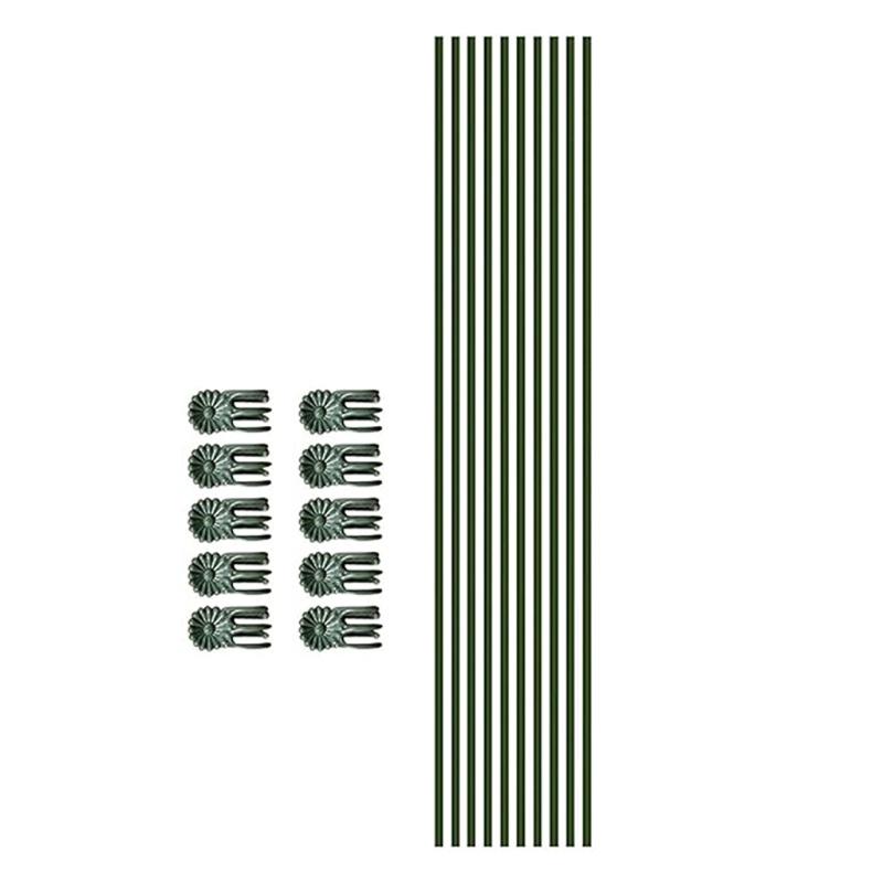 

Green Bendable Plant Stake For Garden Flowers Vegetables Regulable Support Rod High Strength Plastic Easy Installation