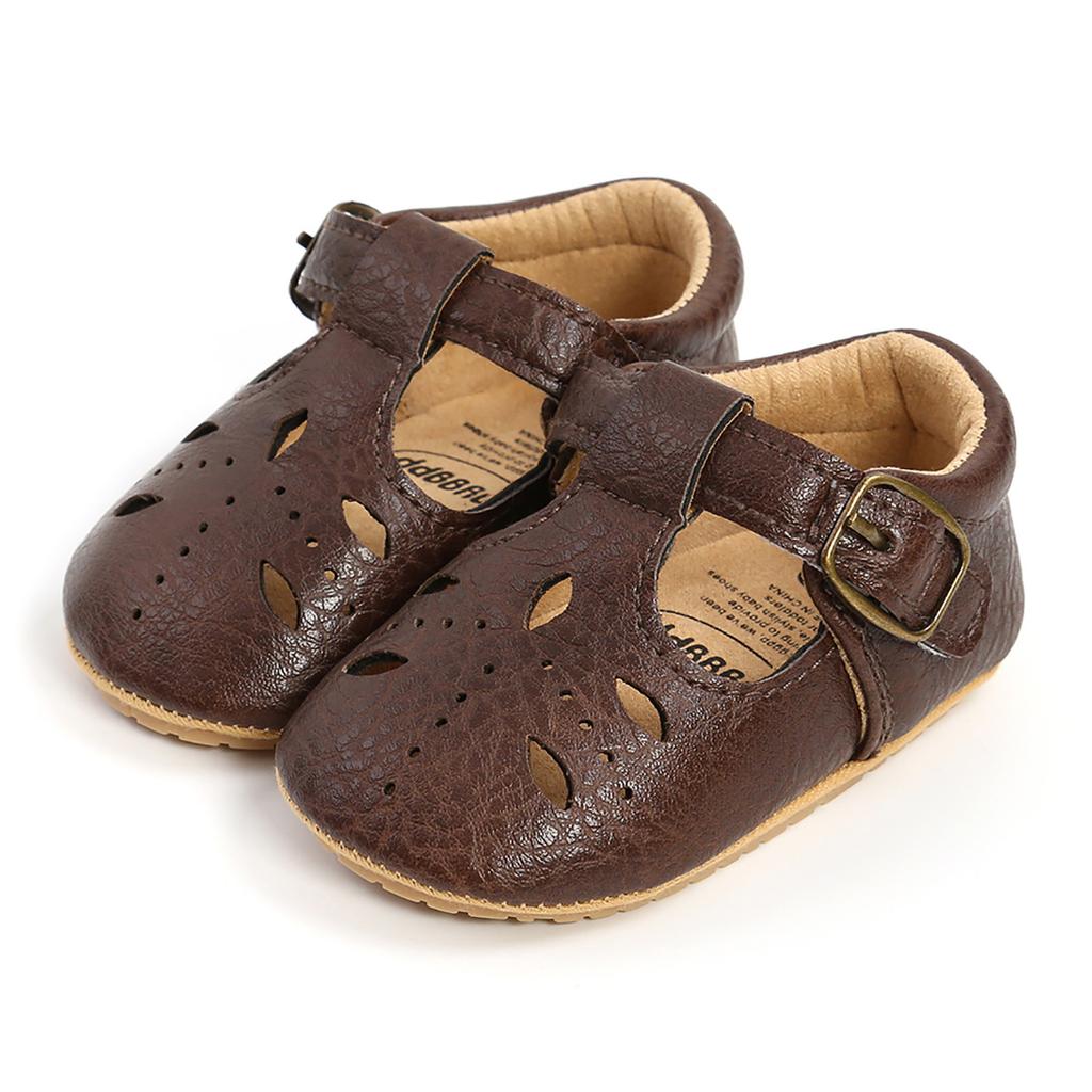 Girls Classic Heart Rubber Sole Anti-slip Shoes Multicolour Princess Toddlers PU Dress Shoes First Walker Toddler Crib Shoes