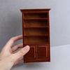Detailliertes 1/12 Puppenhaus Bücherregal Modell Figur Holzmöbel mit öffnender Tür für realistische Miniaturszenen-Ausstellung