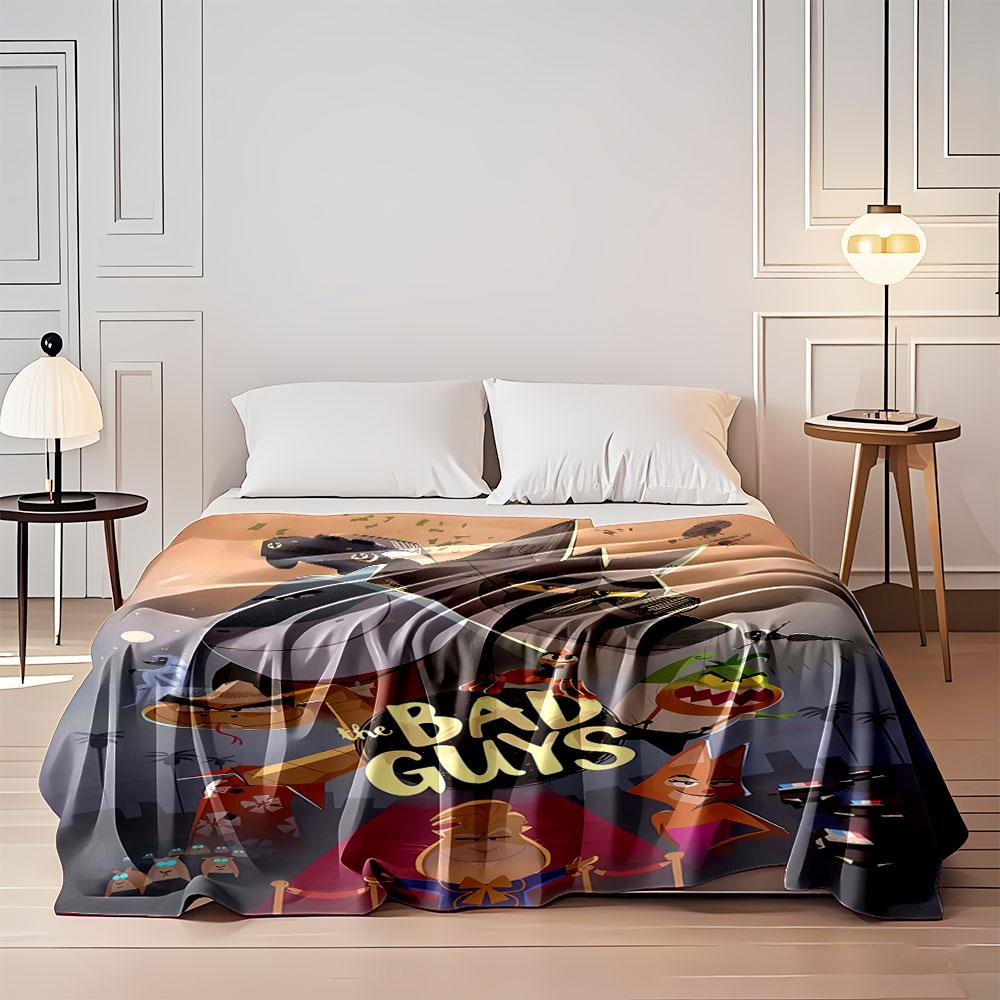 Anthropomorphic Animals In Stylish Outfits with Action and Crime Themes. for All Seasons Blanket Lunch Break Throw Gift