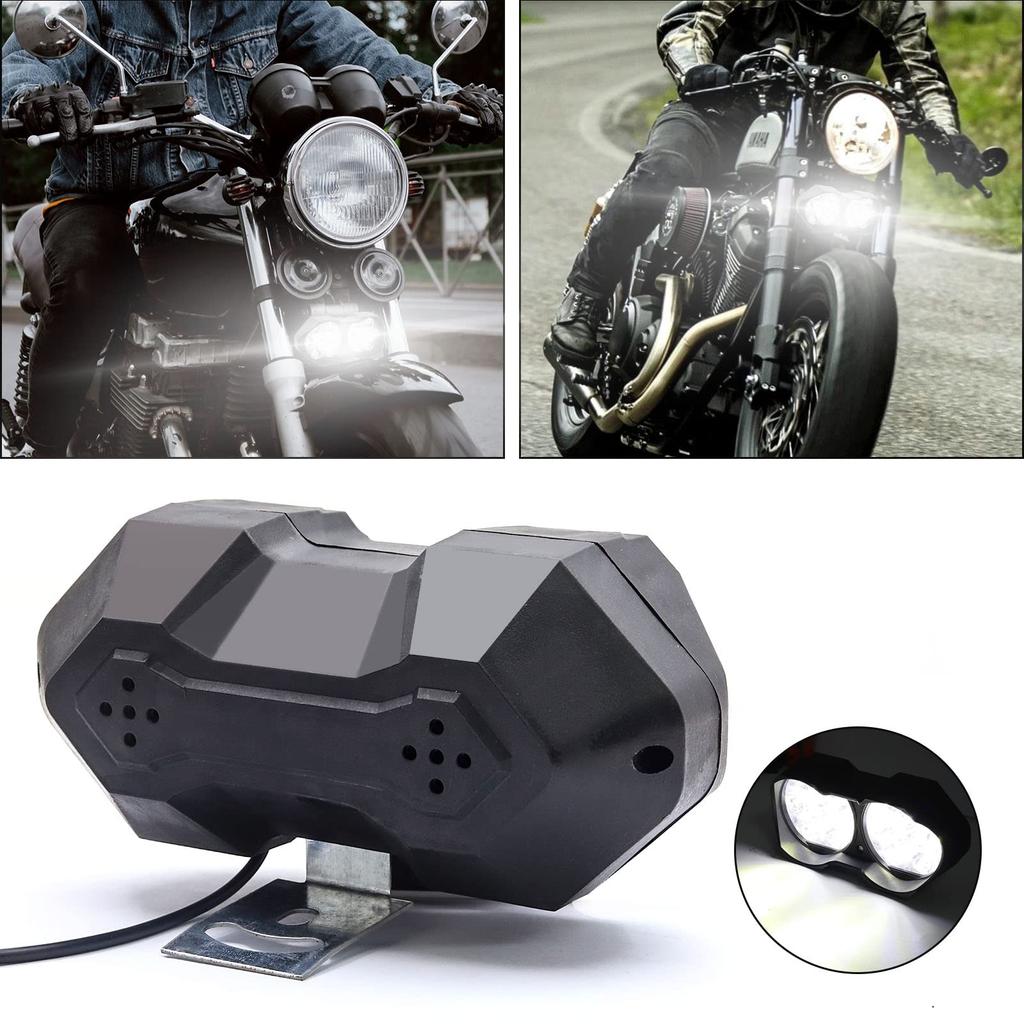 Aoling Motorcycle Headlight, 2 Lights, Universal Off-Road, Scooter, Headlight, LED, 12 V, Motorcycle Fog